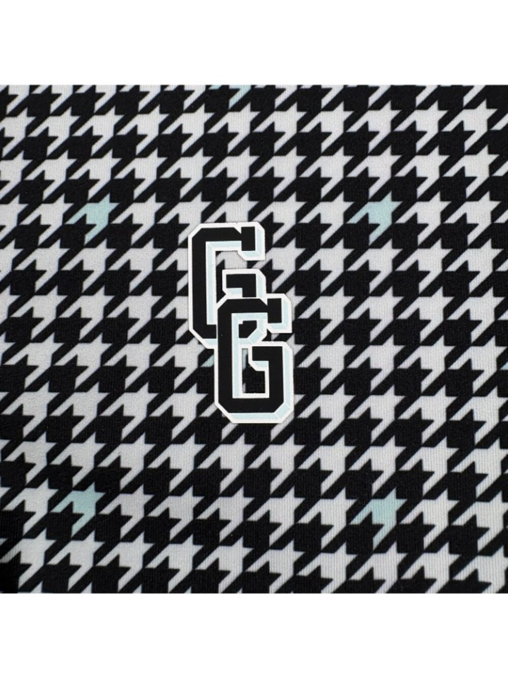 Good Good Golf High Key Polo Womens L Houndstooth Black White NWT GG339-L - Picture 3 of 9